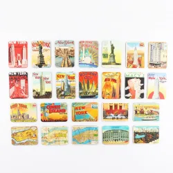 New York themes - fridge magnets - 24 piecesFridge magnets