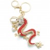 Crystal and gold dragon keyringKeyrings
