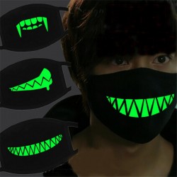 Halloween - horror - świecąca w ciemności - bawełniana maska na twarzMaski