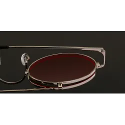 Steampunk Vintage Okrągłe Podwójne Soczewki Okulary Przeciwsłoneczne UnisexOkulary Przeciwsłoneczne