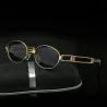 Retro Steampunk Małe Okrągłe Okulary Przeciwsłoneczne Unisex UV400Okulary Przeciwsłoneczne