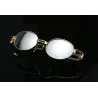 Retro Steampunk Małe Okrągłe Okulary Przeciwsłoneczne Unisex UV400Okulary Przeciwsłoneczne