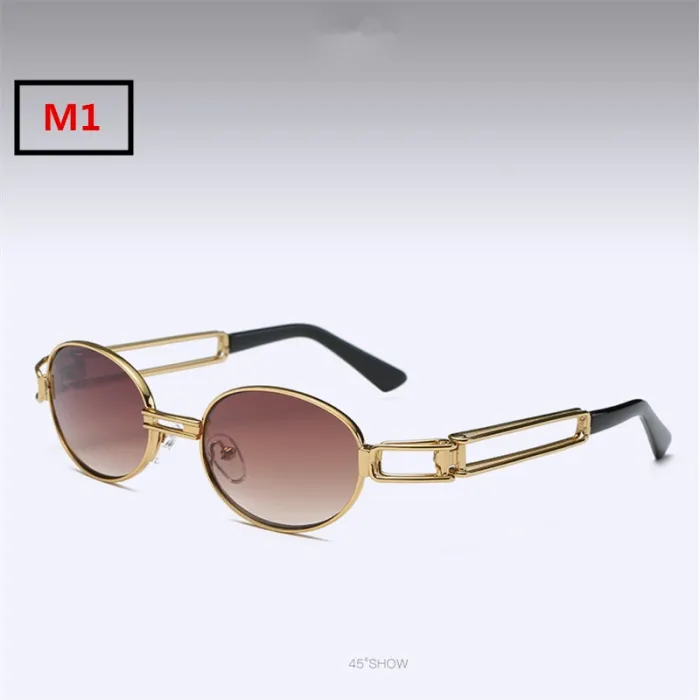 Retro Steampunk Małe Okrągłe Okulary Przeciwsłoneczne Unisex UV400Okulary Przeciwsłoneczne