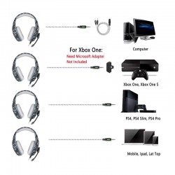 Komputer PC PS4 Xbox One - słuchawki kamuflażowe - zestaw słuchawkowy z mikrofonemSłuchawki