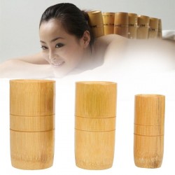 Tradycyjne Chińskie Bambusowe Przyssawki Do Masażu Akupunktury Anty Celulitowe Zestaw 3sztMasaż