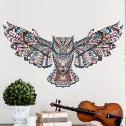 Colorful owl - removable - vinyl wall stickerWall stickers