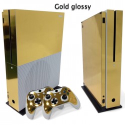Xbox One S Konsola & Kontroler - winylowa złota naklejkaKontroler