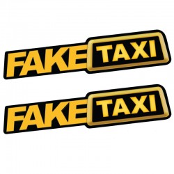 Fake Taxi - odblaskowa naklejka na samochód 2 sztukiNaklejki
