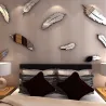 3D feathers mirror wall stickers wallpaperWall stickers