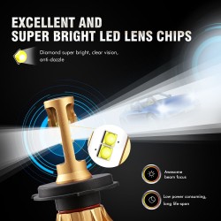 Oslamp H4 H7 H11 9005 9006 SMD LED arwki Reflektorw Chipy LM 70 W 6500 K Led Auto Samochd ReflekH4