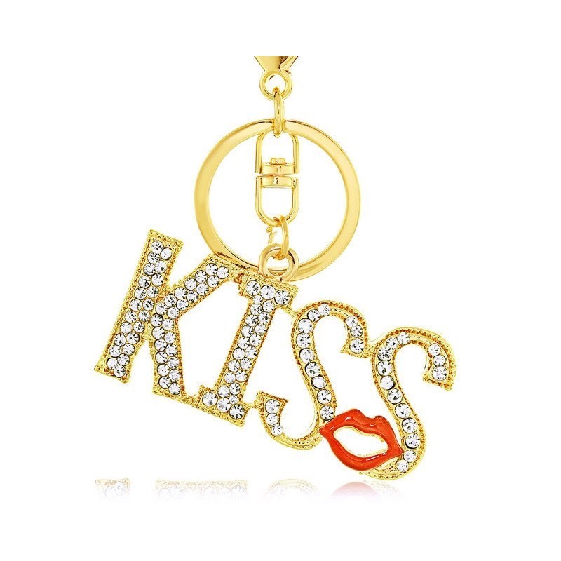 Kiss litery - kryształowy brelok do kluczyBreloczki Do Kluczy