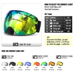 UV400 podwójna warstwa przeciwmgielne narciarskie snowboardowe gogleSki glasses