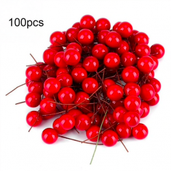Christmas decoration artificial red holly berry 100 pcsChristmas