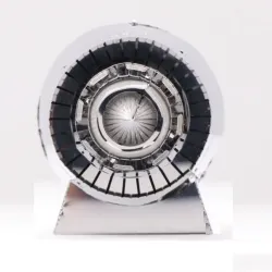 3D turbine engine metal puzzleMetal