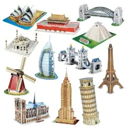 DIY papierowe puzzle zestaw montażowy zabawkaPuzzle & gry