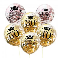 Urodzinowe & rocznicowe lateksowe balony 30cm 5sztParty