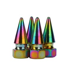 Neonowe aluminiowe zatyczki zawory do opon samochodowych 4 sztCzęści kół