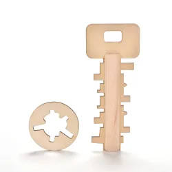 Drewniany klucz puzzle zabawkaEdukacja