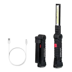 COB LED USB do ładowania latarka z hakiem do zawieszaniaNarzędzia