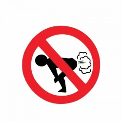 No Farting - car sticker - 12 * 12cmStickers