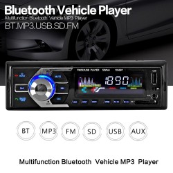 12V Bluetooth - AUX-IN MP3 FM-USB - 1Din - pilot zdalnego sterowania - stereo audio radio samochodoweRadio