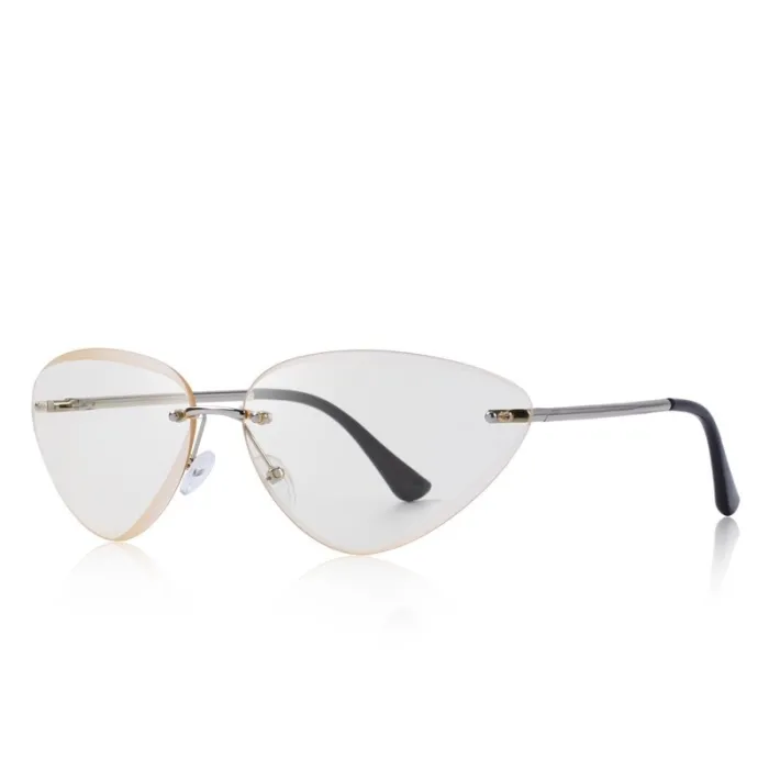 Cat eye - okulary przeciwsłoneczne bez oprawek - UV400Okulary Przeciwsłoneczne