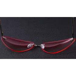 Cat eye - okulary przeciwsłoneczne bez oprawek - UV400Okulary Przeciwsłoneczne