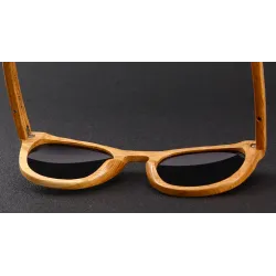 Retro - ręcznie robione drewniane okulary przeciwsłoneczne - unisexOkulary Przeciwsłoneczne