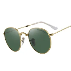Retro - składane - owalne okulary przeciwsłoneczne - unisexOkulary Przeciwsłoneczne