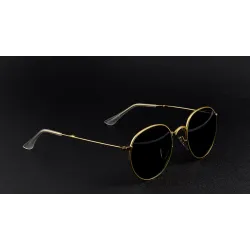 Retro - składane - owalne okulary przeciwsłoneczne - unisexOkulary Przeciwsłoneczne