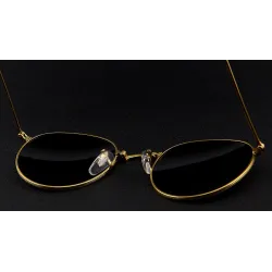 Retro - składane - owalne okulary przeciwsłoneczne - unisexOkulary Przeciwsłoneczne