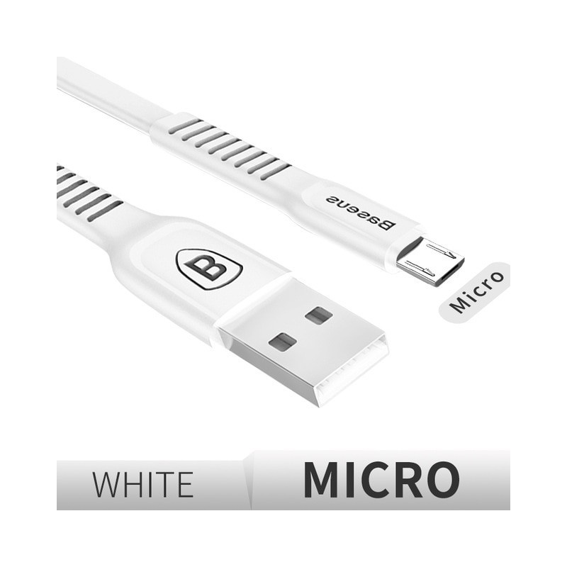 Baseus - szybkie ładowanie - płaski kabel micro USB do transmisji danychKable