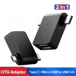 Ugreen 2 w 1 OTG adapter kabel - micro USB - typ C do USBKable