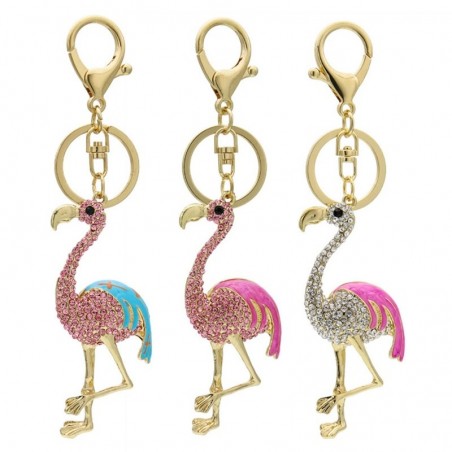 Crystal Flamingo - KeychainKeyrings