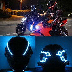 Migający pasek LED na kask motocyklowy do nocnej jazdy - kompletMotocykl
