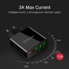 Inteligentna szybka 3-portowa ładowarka USB 3.4A z wyświetlaczem LED - wtyczka EUŁadowarki