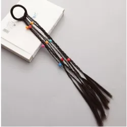 Kids handmade wig - elastic hair band with beadsWigs