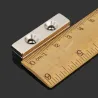 N35 strong neodymium magnet block 40 * 10 * 4mm - countersunk with 2 holes 2pcsN35