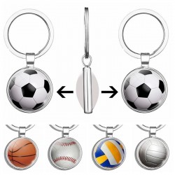 Double sided basket ball - keychain