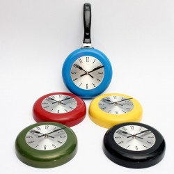 Metalowy zegar ścienny w kształcie patelni - 8-10-12 caliZegary