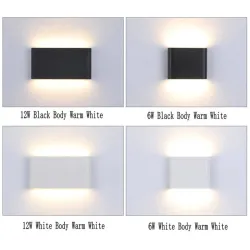 Modern 6W - 12W LED indoor - outdoor wall lamp waterproof IP65Wall lights