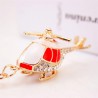 Crystal golden helicopter - keychainKeyrings