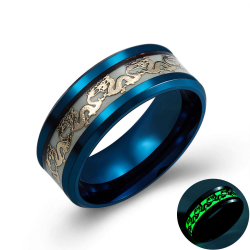 Luminous dragon - stainless steel ringRings