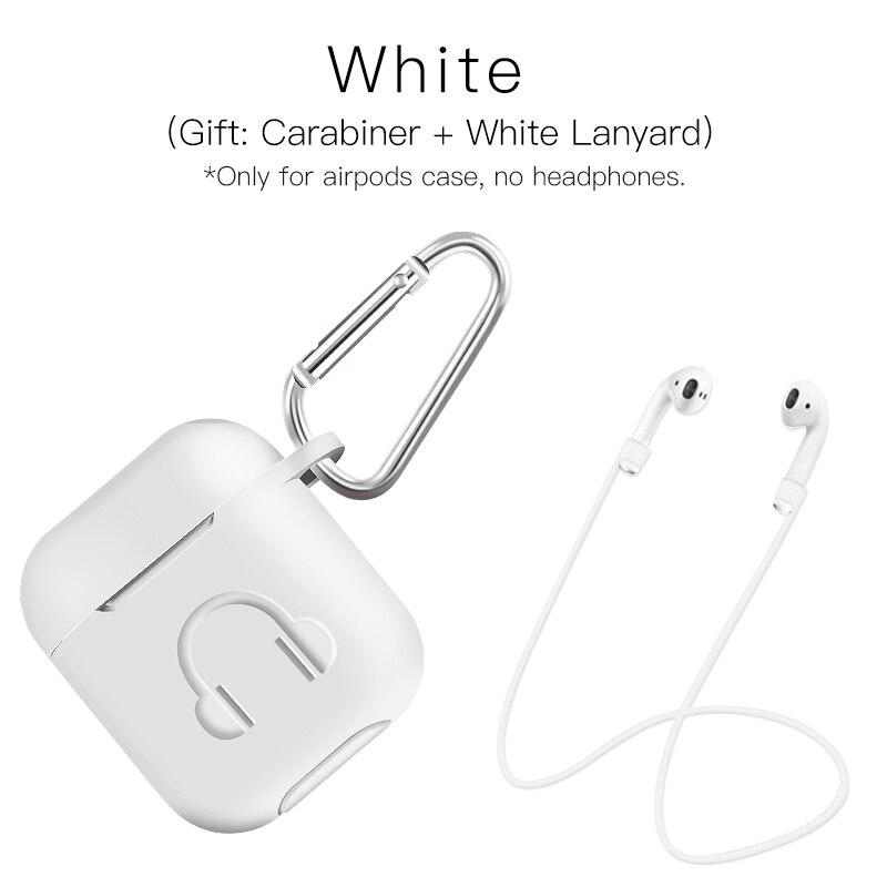Miękkie silikonowe etui na słuchawki Apple AirPods z haczykiemSłuchawki