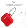 Miękkie silikonowe etui na słuchawki Apple AirPods z haczykiemSłuchawki
