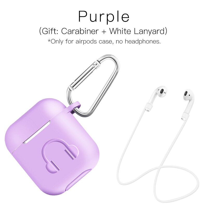 Miękkie silikonowe etui na słuchawki Apple AirPods z haczykiemSłuchawki