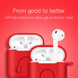 Soft silicone earphone case for Apple AirPods with hookEar- & Headphones