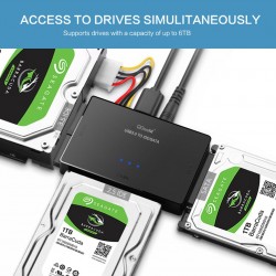 Adapter SATA na USB IDE - USB 3.0 - Konwerter HDD dysku twardego Sata 2.5 3.5Dyski twarde