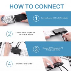 Adapter SATA na USB IDE - USB 3.0 - Konwerter HDD dysku twardego Sata 2.5 3.5Dyski twarde