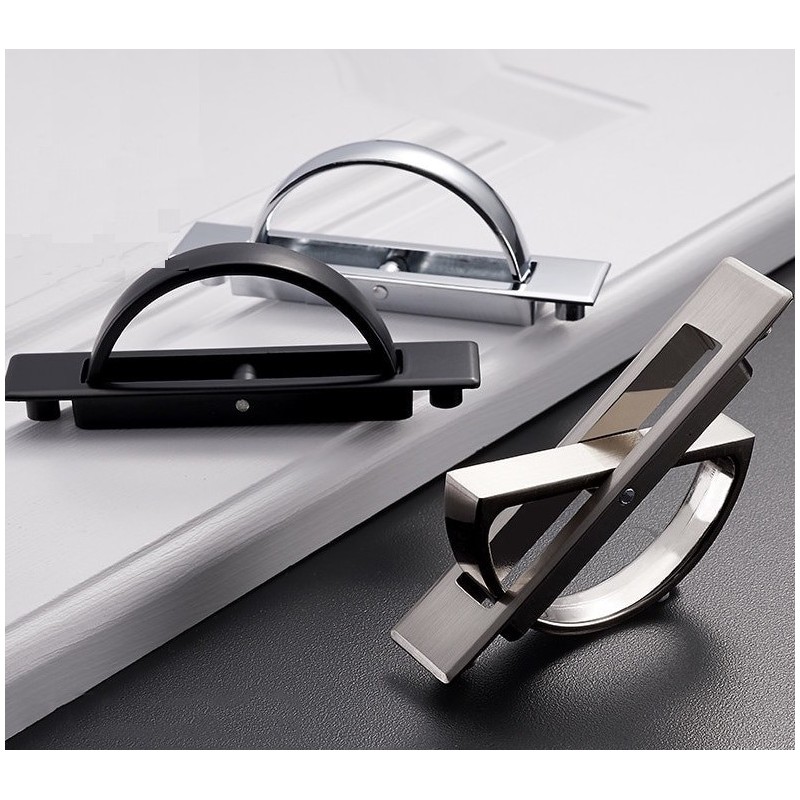 Hidden furniture handle with screws - stainless steelFurniture